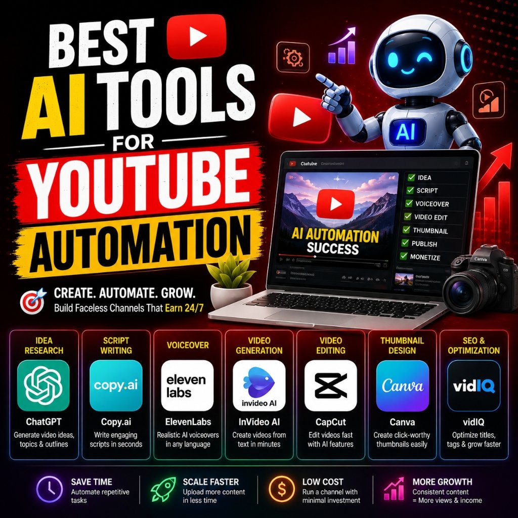 Best AI Tools for YouTube Automation
